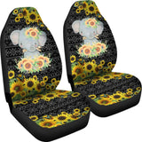 Elephant Sunflower Art Car Seat Covers Amazing Gift 211402 - YourCarButBetter