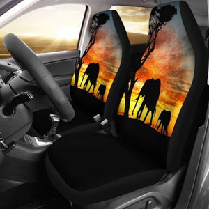 Elephant Sunset Car Seat Covers 202820 - YourCarButBetter