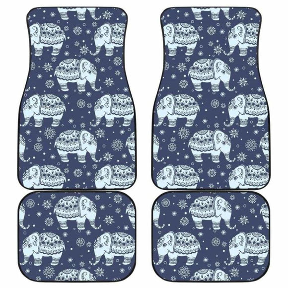 Elephant Tribal Design Pattern Front And Back Car Mats 202820 - YourCarButBetter