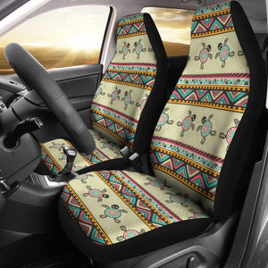 Ethnic Colorful Sea Turtle - Car Seat Covers 101819 - YourCarButBetter