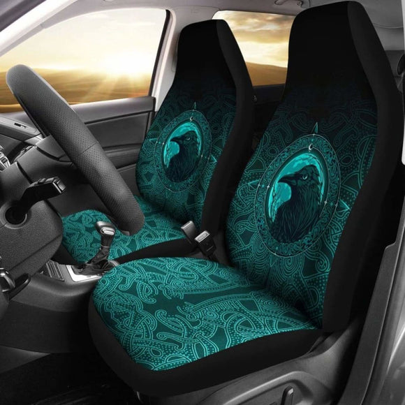 Ethnic Odin Raven Cyan Car Seat Covers 144909 - YourCarButBetter