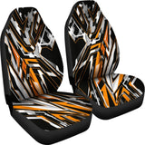 Extreme Racing Army Style Black & Orange Design Car Seat Covers 101819 - YourCarButBetter
