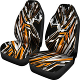 Extreme Racing Army Style Black & Orange Design Car Seat Covers 101819 - YourCarButBetter