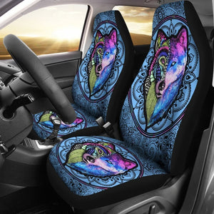 Faces Wolves Native American Pride Car Seat Covers 093223 - YourCarButBetter