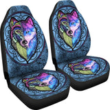 Faces Wolves Native American Pride Car Seat Covers 093223 - YourCarButBetter