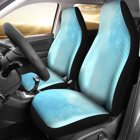 Fairytale Blue Mermaid Scales Fish Skin Car Seat Covers 212001 - YourCarButBetter