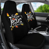 Fall For Jesus He Never Leaves Car Seat Covers 210205 - YourCarButBetter