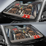 Family Bear Drink Beer Dos Equis Car Sun Shade Funny 102507 - YourCarButBetter