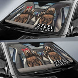 Family Bear Drink Beer Steel Reserve Car Sun Shade Funny 102507 - YourCarButBetter