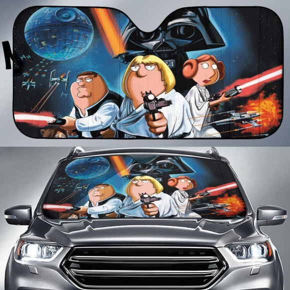 Family Guy Star War Auto Sun Shades 094201 - YourCarButBetter