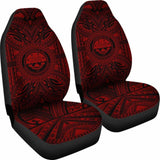 Federated States Of Micronesia Car Seat Cover - Federated States Of Micronesia Coat Of Arms Polynesian Red Black 105905 - YourCarButBetter