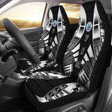 Federated States Of Micronesia Car Seat Covers - Polynesian Tattoo Black - 9 174914 - YourCarButBetter