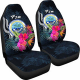 Federated States Of Micronesia Car Seat Covers - Tropical Flower - 105905 - YourCarButBetter