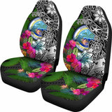 Federated States Of Micronesia Car Seat Covers - Turtle Plumeria Banana Leaf - Amazing 091114 - YourCarButBetter