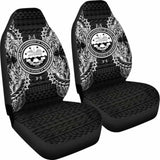 Federated States Of Micronesia Polynesia Car Seat Cover - F S M Seal Map Black - 105905 - YourCarButBetter