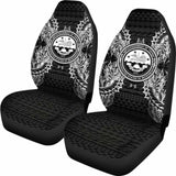 Federated States Of Micronesia Polynesia Car Seat Cover - F S M Seal Map Black - 105905 - YourCarButBetter