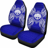 Federated States Of Micronesia Polynesia Car Seat Cover - F S M Seal Map Blue - 105905 - YourCarButBetter