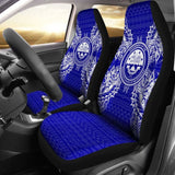 Federated States Of Micronesia Polynesia Car Seat Cover - F S M Seal Map Blue - 105905 - YourCarButBetter