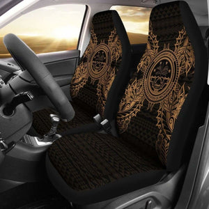 Federated States Of Micronesia Polynesia Car Seat Cover - F S M Seal Map Gold - 105905 - YourCarButBetter