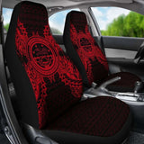 Federated States Of Micronesia Polynesia Car Seat Cover - F S M Seal Map Red - 105905 - YourCarButBetter