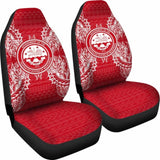 Federated States Of Micronesia Polynesia Car Seat Cover - F S M Seal Map Red White - 105905 - YourCarButBetter