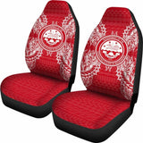 Federated States Of Micronesia Polynesia Car Seat Cover - F S M Seal Map Red White - 105905 - YourCarButBetter