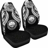 Federated States Of Micronesia Polynesian Car Seat Covers Pride Seal And Hibiscus Black - 232125 - YourCarButBetter