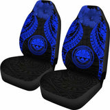 Federated States Of Micronesia Polynesian Car Seat Covers Pride Seal And Hibiscus Blue - 232125 - YourCarButBetter