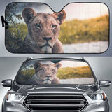 Female Tiger 2 Color Eyes car auto sunshades 172609 - YourCarButBetter