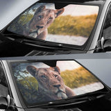 Female Tiger 2 Color Eyes car auto sunshades 172609 - YourCarButBetter