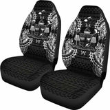 Fiji Car Seat Cover - Fiji Coat Of Arms Map Black - 105905 - YourCarButBetter