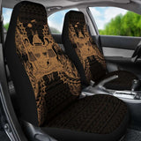 Fiji Car Seat Cover - Fiji Coat Of Arms Map Gold - 105905 - YourCarButBetter