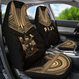 Fiji Car Seat Cover - Fiji Coat Of Arms Polynesian Chief Tattoo Gold Version - 10 174914 - YourCarButBetter