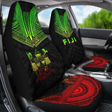 Fiji Car Seat Cover - Fiji Coat Of Arms Polynesian Chief Tattoo Reggae Version - 10 174914 - YourCarButBetter