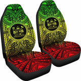 Fiji Car Seat Cover - Fiji Coat Of Arms Polynesian Reggae Style 105905 - YourCarButBetter