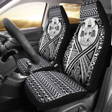 Fiji Car Seat Cover - Fiji Coat Of Arms Polynesian Tattoo Black - 9 174914 - YourCarButBetter