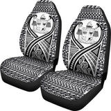 Fiji Car Seat Cover - Fiji Coat Of Arms Polynesian Tattoo Black - 9 174914 - YourCarButBetter