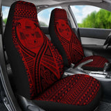 Fiji Car Seat Cover - Fiji Coat Of Arms Polynesian Tattoo Red - 9 174914 - YourCarButBetter
