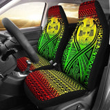 Fiji Car Seat Cover - Fiji Coat Of Arms Polynesian Tattoo Reggae - 9 174914 - YourCarButBetter