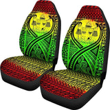 Fiji Car Seat Cover - Fiji Coat Of Arms Polynesian Tattoo Reggae - 9 174914 - YourCarButBetter