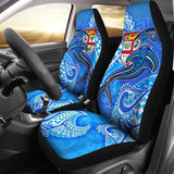 Fiji Car Seat Covers - Blue Shark Polynesian Tattoo - 102802 - YourCarButBetter