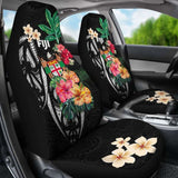 Fiji Car Seat Covers Coat Of Arms Polynesian With Hibiscus-2 232125 - YourCarButBetter