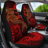 Fiji Car Seat Covers - Red Shark Polynesian Tattoo - 102802 - YourCarButBetter