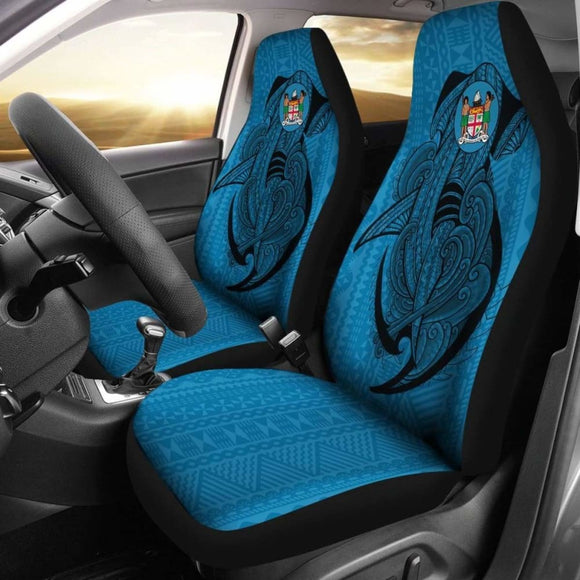 Fiji Car Seat Covers Shark Coat Of Arms Amazing 105905 - YourCarButBetter