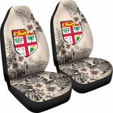 Fiji Car Seat Covers The Beige Hibiscus (Set Of Two) 7 232125 - YourCarButBetter