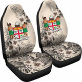 Fiji Car Seat Covers The Beige Hibiscus (Set Of Two) 7 232125 - YourCarButBetter