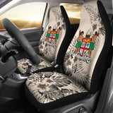 Fiji Car Seat Covers The Beige Hibiscus (Set Of Two) 7 232125 - YourCarButBetter
