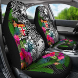 Fiji Car Seat Covers - Turtle Plumeria Banana Leaf Crest - 091114 - YourCarButBetter