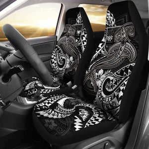 Fiji Car Seat Covers - White Shark Polynesian Tattoo - 102802 - YourCarButBetter