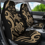 Fiji Polynesian Car Seat Covers - Gold Tentacle Turtle Crest - 091114 - YourCarButBetter